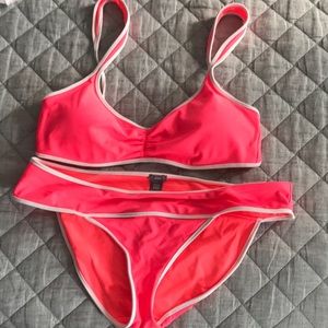 Aerie neon pink/coral bikini